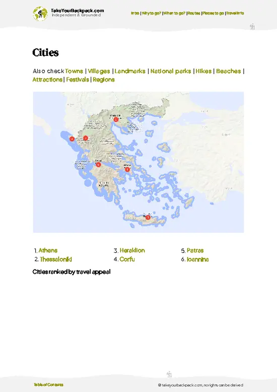 example page 6 from our offline Travel Guide for Greece