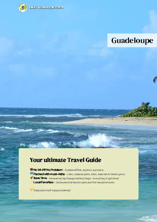 example page 0 from our offline Travel Guide for Guadeloupe