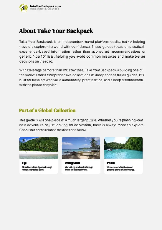 example page 1 from our offline Travel Guide for Guam