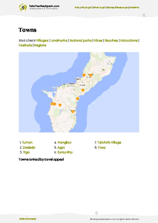 example page 6 from our offline Travel Guide for Guam