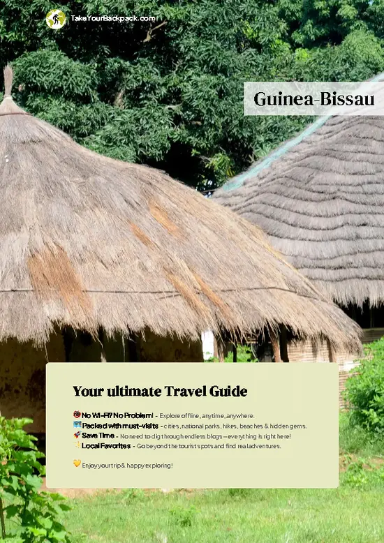 example page 0 from our offline Travel Guide for Guinea-Bissau