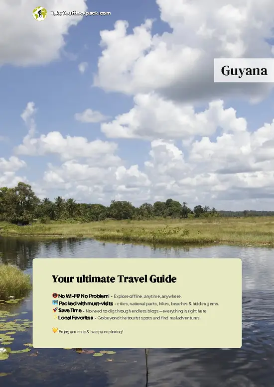example page 0 from our offline Travel Guide for Guyana