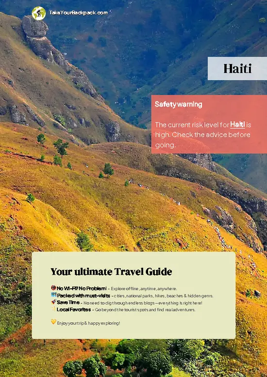 example page 0 from our offline Travel Guide for Haiti