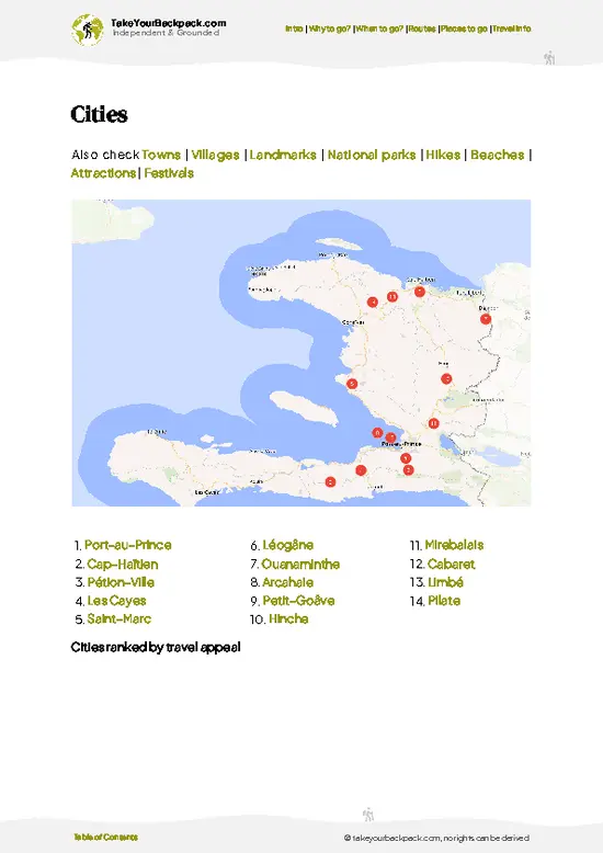 example page 6 from our offline Travel Guide for Haiti