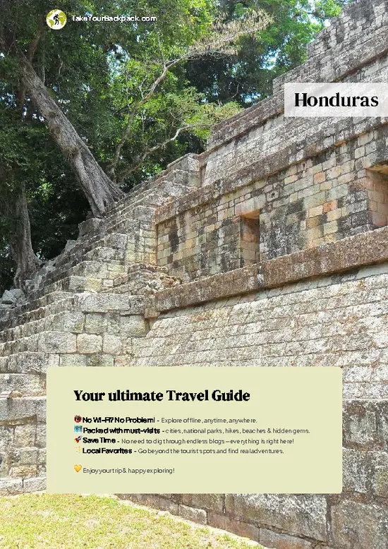 example page 0 from our offline Travel Guide for Honduras