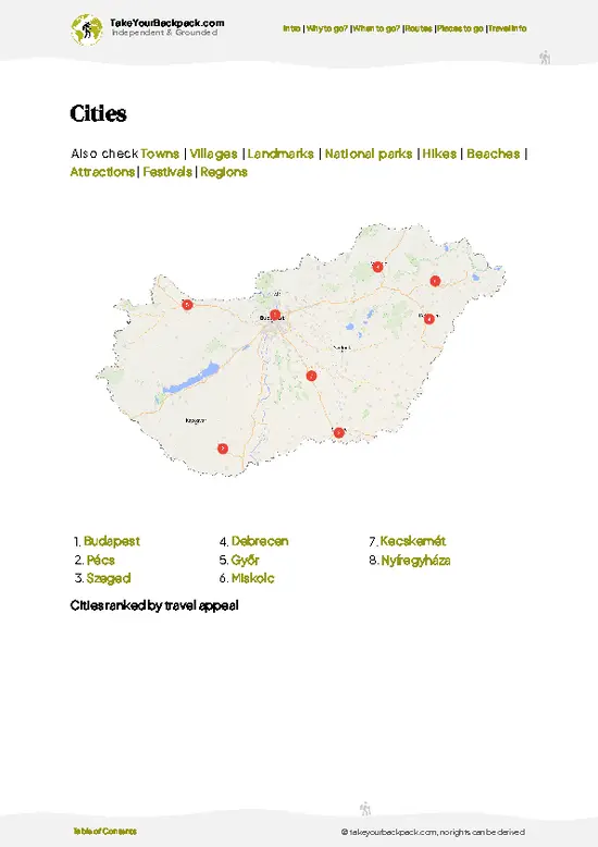 example page 6 from our offline Travel Guide for Hungary