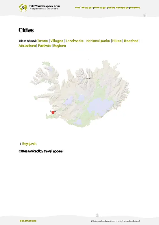 example page 6 from our offline Travel Guide for Iceland