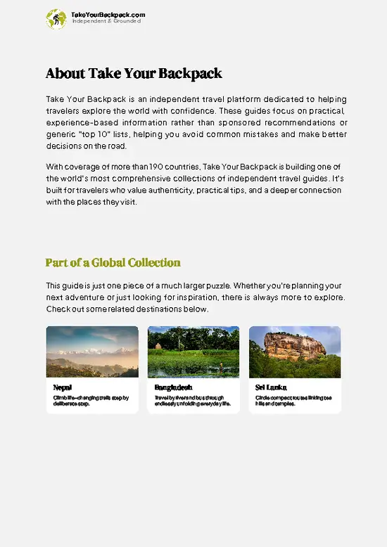 example page 1 from our offline Travel Guide for India
