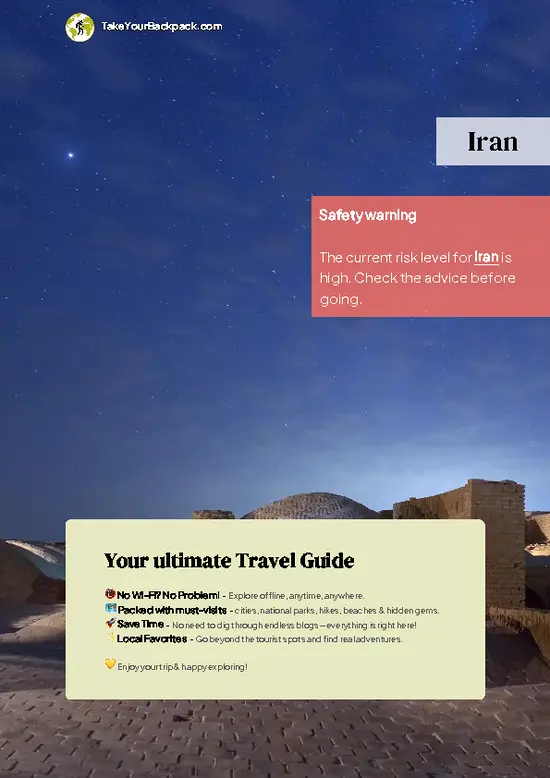 example page 0 from our offline Travel Guide for Iran