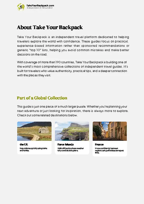 example page 1 from our offline Travel Guide for Ireland