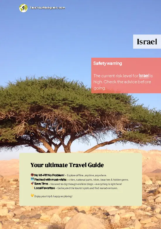 example page 0 from our offline Travel Guide for Israel