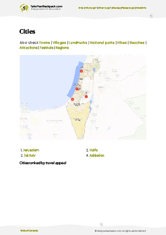 example page 6 from our offline Travel Guide for Israel