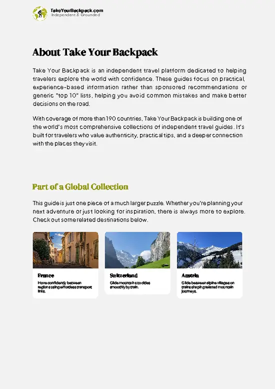 example page 1 from our offline Travel Guide for Italy