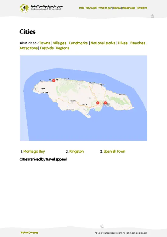 example page 6 from our offline Travel Guide for Jamaica
