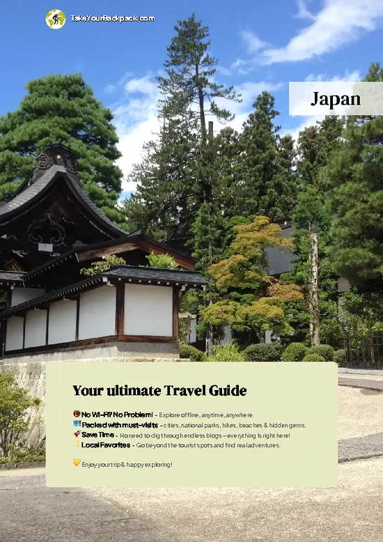 example page 0 from our offline Travel Guide for Japan