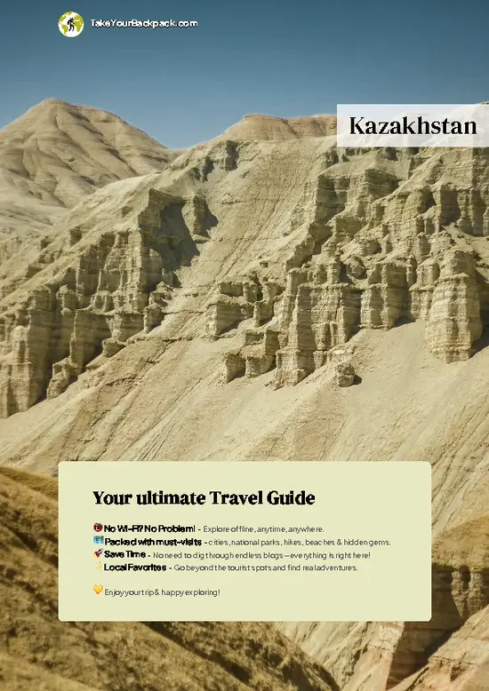example page 0 from our offline Travel Guide for Kazakhstan