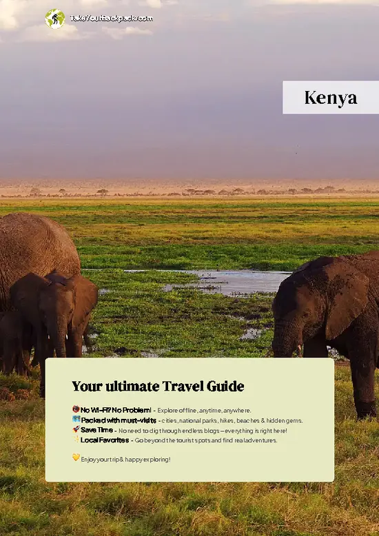 example page 0 from our offline Travel Guide for Kenya