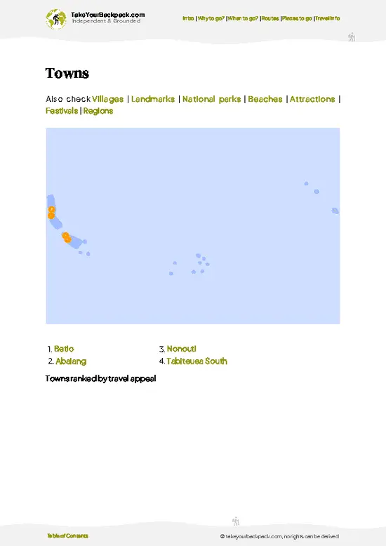 example page 6 from our offline Travel Guide for Kiribati