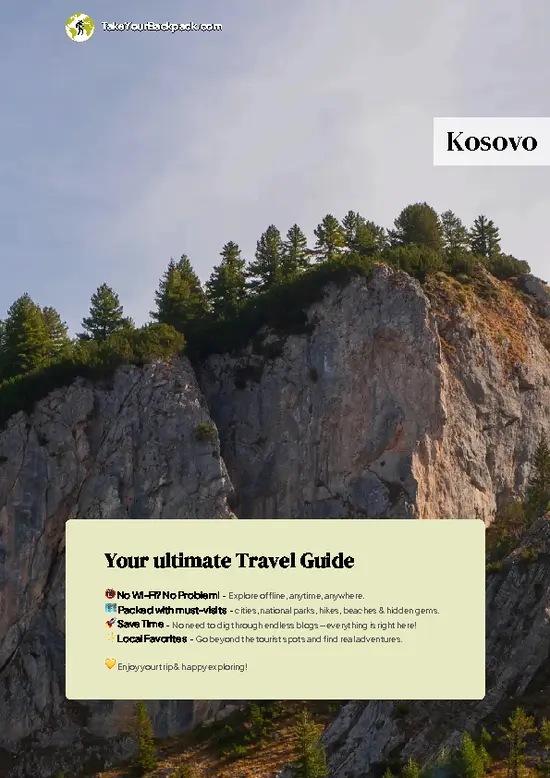 example page 0 from our offline Travel Guide for Kosovo