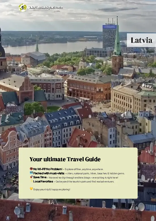example page 0 from our offline Travel Guide for Latvia