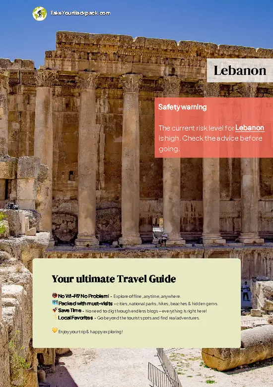 example page 0 from our offline Travel Guide for Lebanon