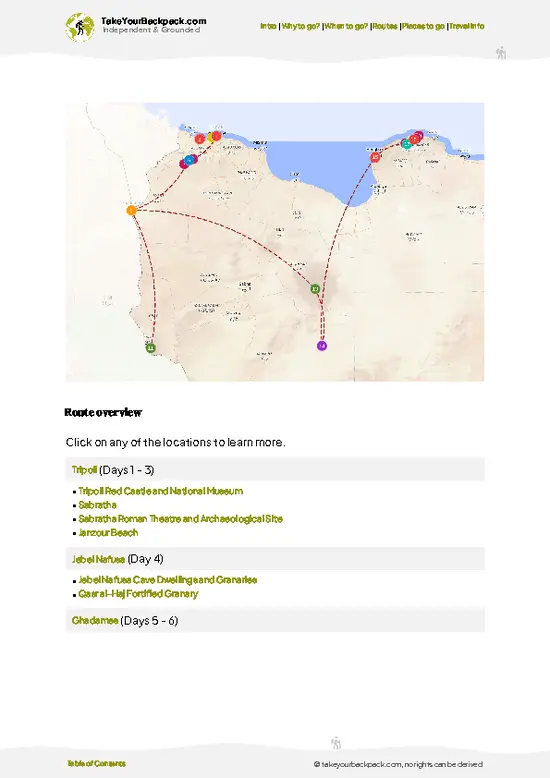 example page 4 from our offline Travel Guide for Libya
