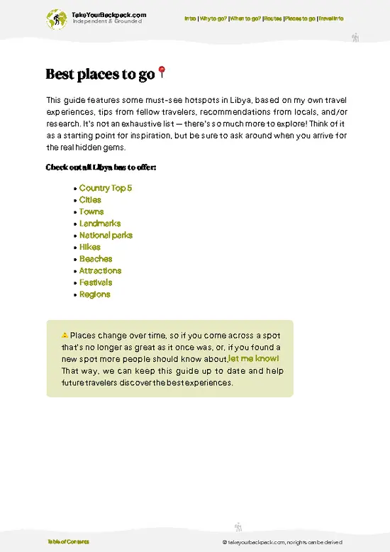 example page 5 from our offline Travel Guide for Libya