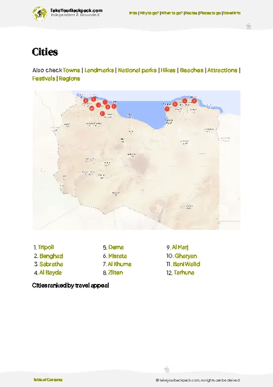 example page 6 from our offline Travel Guide for Libya