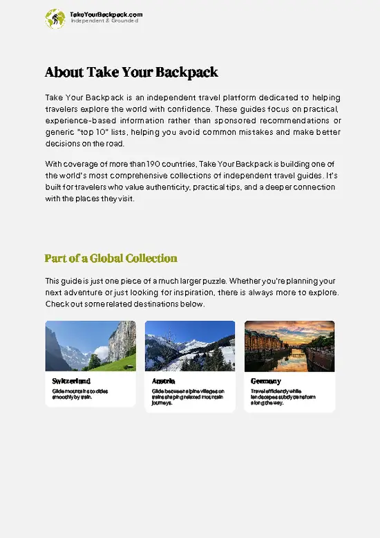 example page 1 from our offline Travel Guide for Liechtenstein