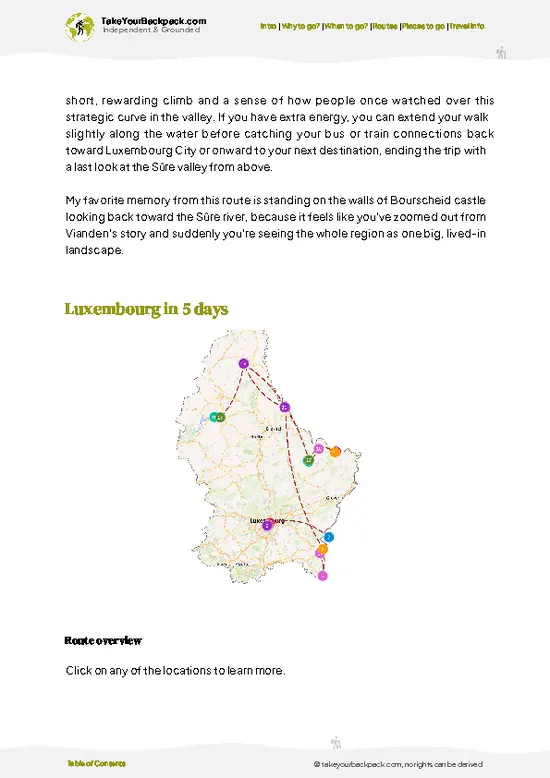 example page 4 from our offline Travel Guide for Luxembourg
