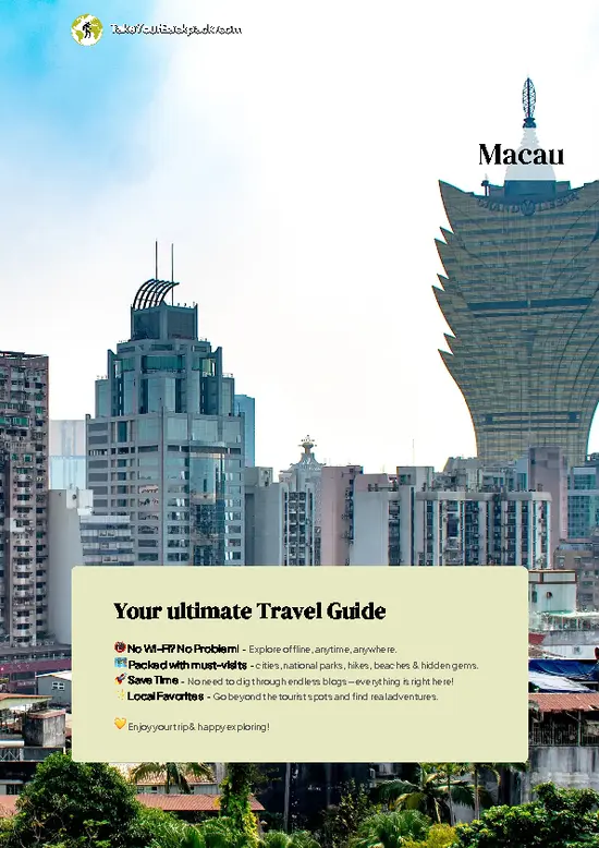 example page 0 from our offline Travel Guide for Macau