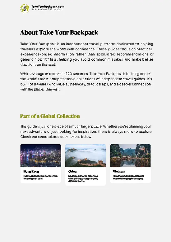 example page 1 from our offline Travel Guide for Macau