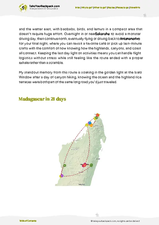 example page 4 from our offline Travel Guide for Madagascar