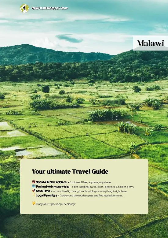example page 0 from our offline Travel Guide for Malawi