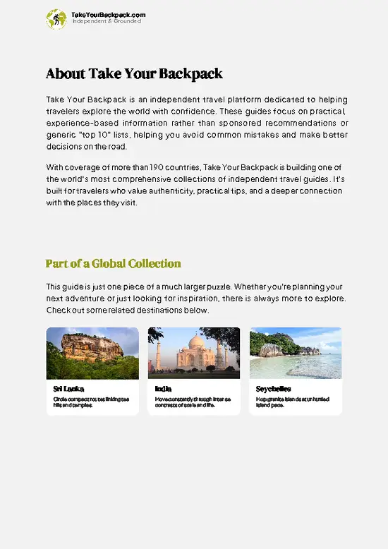 example page 1 from our offline Travel Guide for Maldives