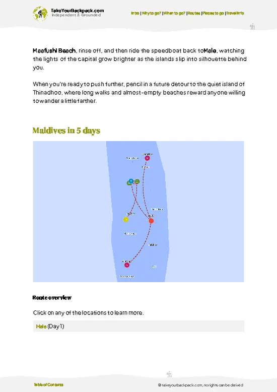 example page 4 from our offline Travel Guide for Maldives