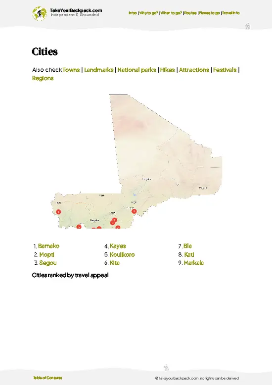 example page 6 from our offline Travel Guide for Mali