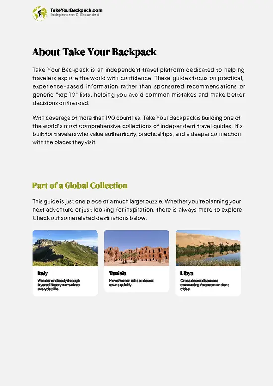 example page 1 from our offline Travel Guide for Malta