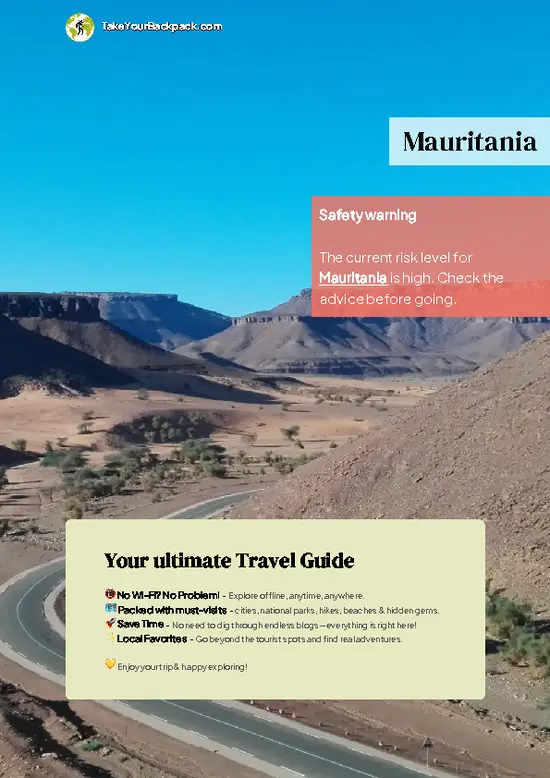 example page 0 from our offline Travel Guide for Mauritania