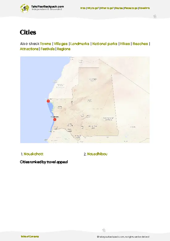 example page 6 from our offline Travel Guide for Mauritania