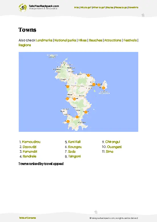 example page 6 from our offline Travel Guide for Mayotte