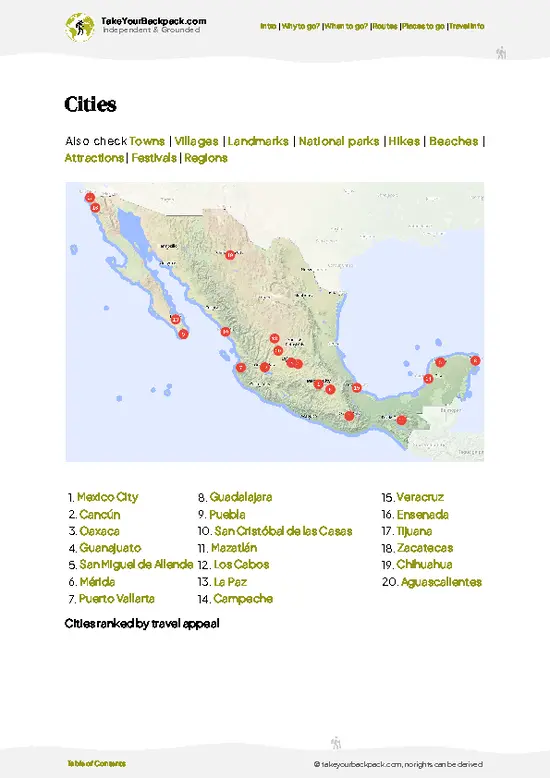 example page 6 from our offline Travel Guide for Mexico