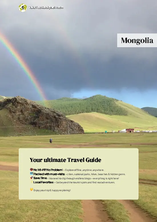 example page 0 from our offline Travel Guide for Mongolia