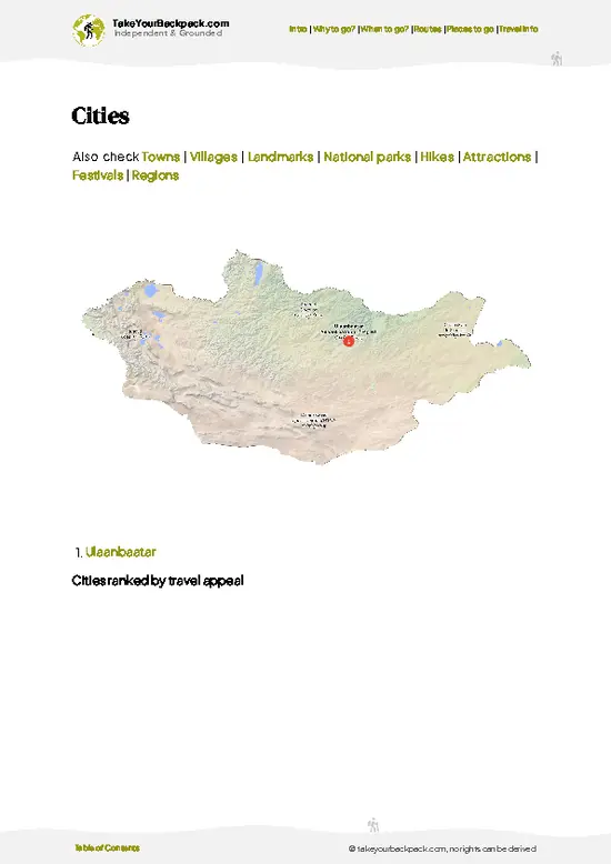 example page 6 from our offline Travel Guide for Mongolia