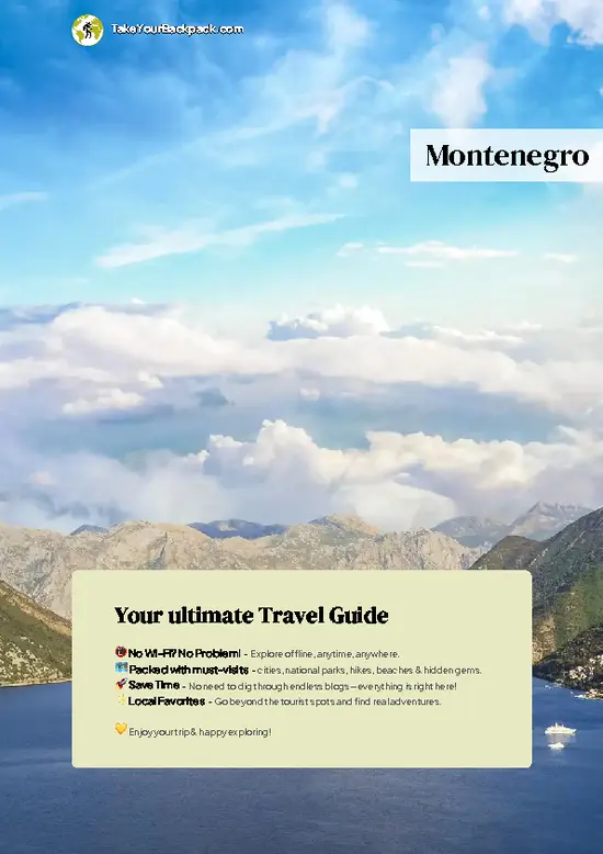 example page 0 from our offline Travel Guide for Montenegro