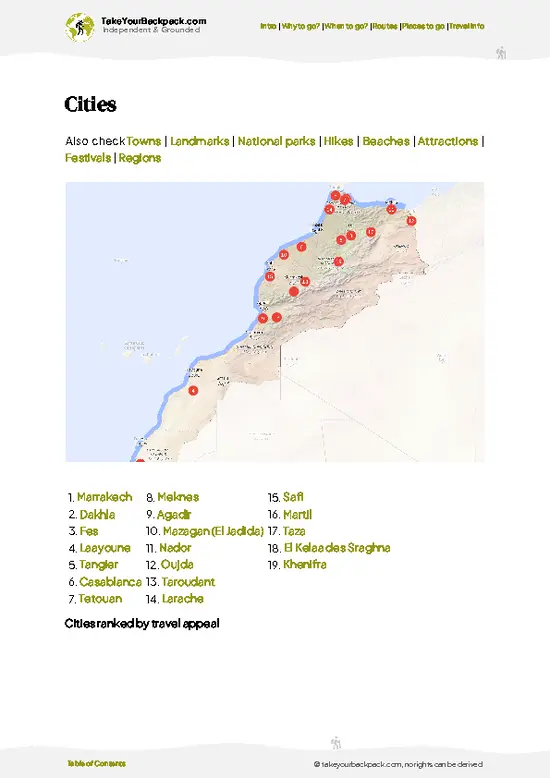 example page 6 from our offline Travel Guide for Morocco
