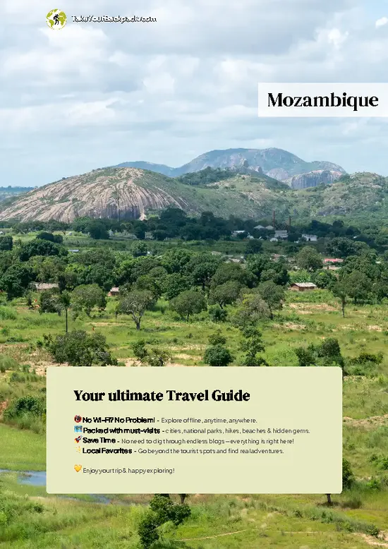 example page 0 from our offline Travel Guide for Mozambique