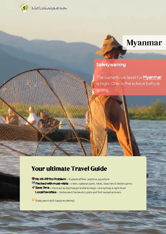 example page 0 from our offline Travel Guide for Myanmar