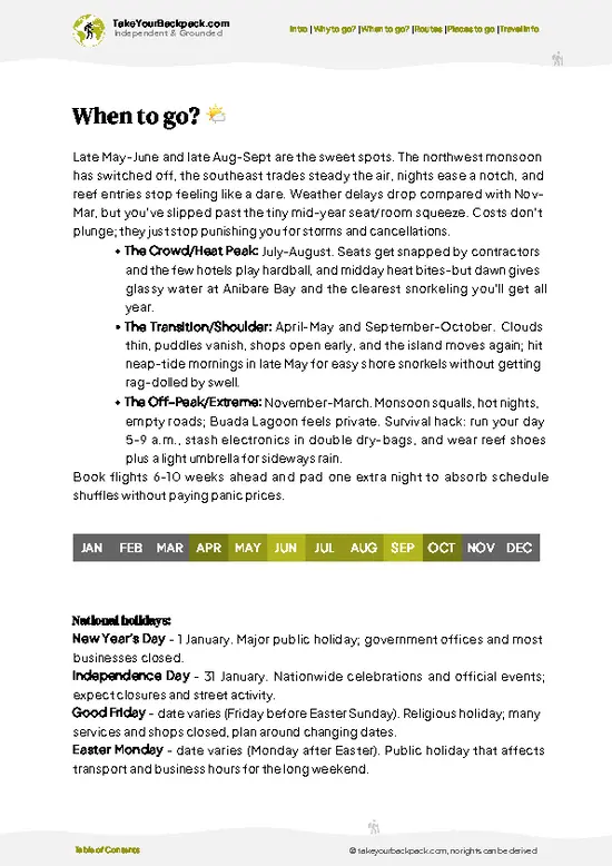example page 3 from our offline Travel Guide for Nauru