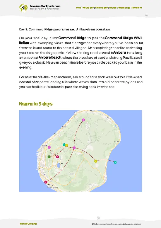 example page 4 from our offline Travel Guide for Nauru